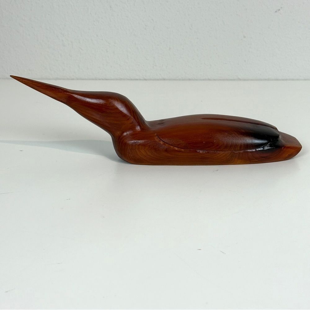 Vintage Handmade Carved Wooden Bird Signed ‘94 - Picture 4 of 10